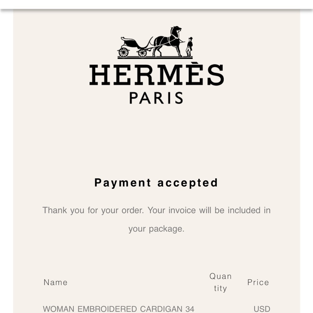 HP!🦋Authentic Hermes Cardigan Size 34 - Picture 10 of 11